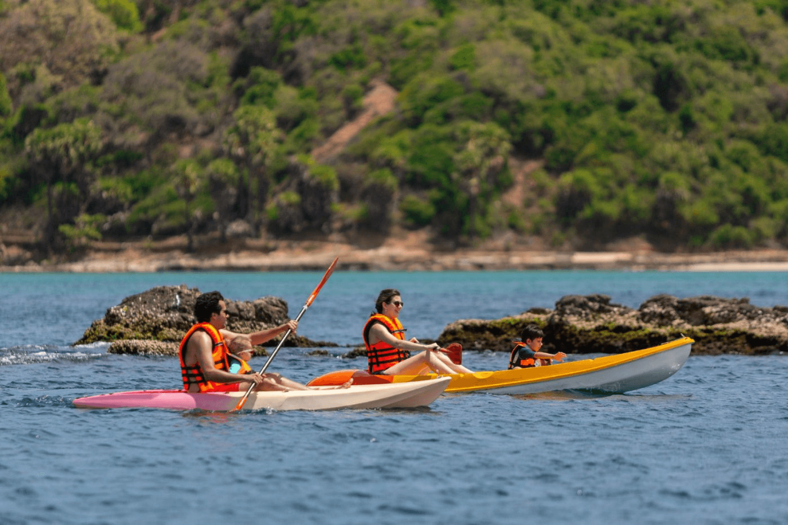 Trincomalee coastline with turquoise water and rocky headland