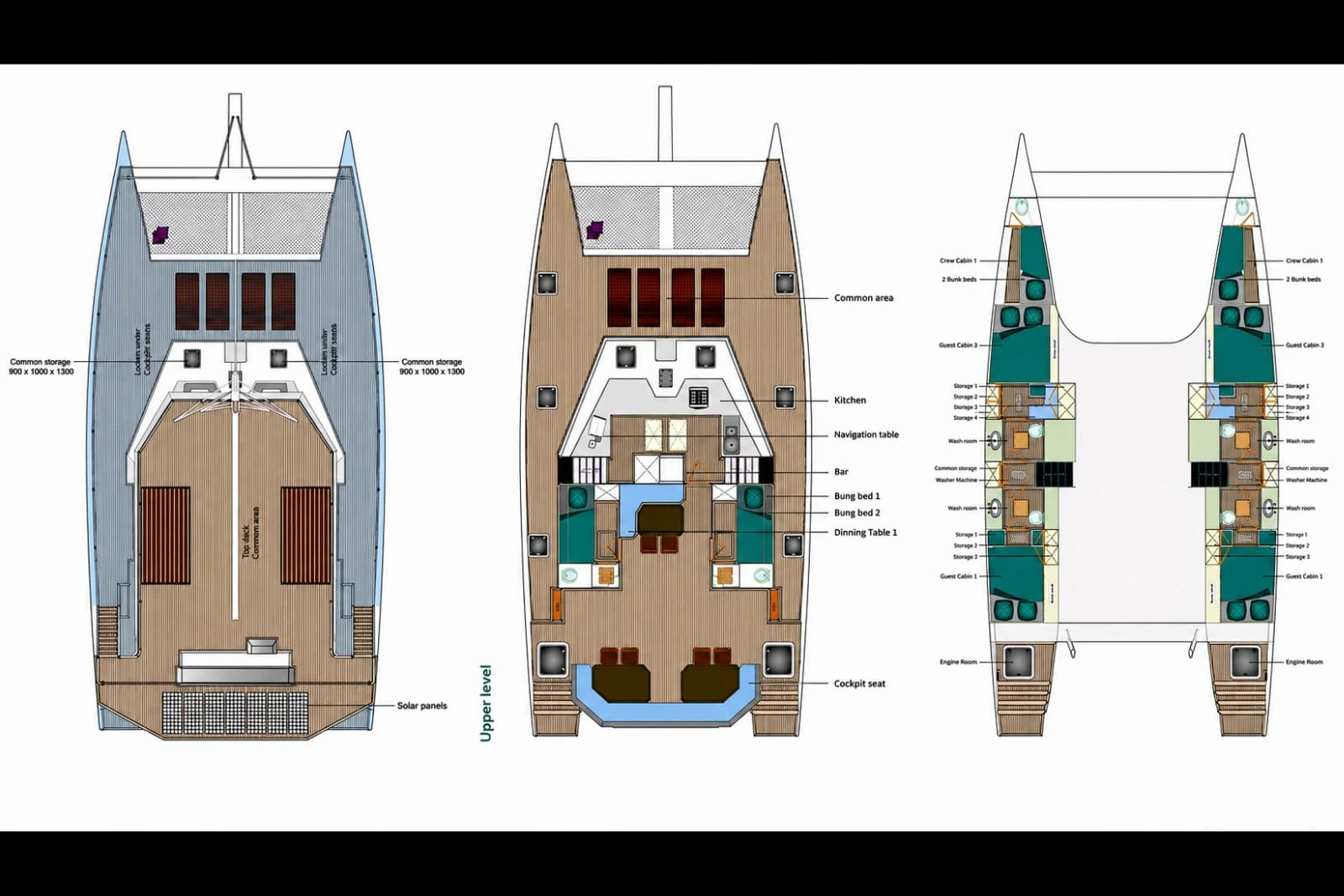 Ocean Diamond 27 general arrangement, all decks