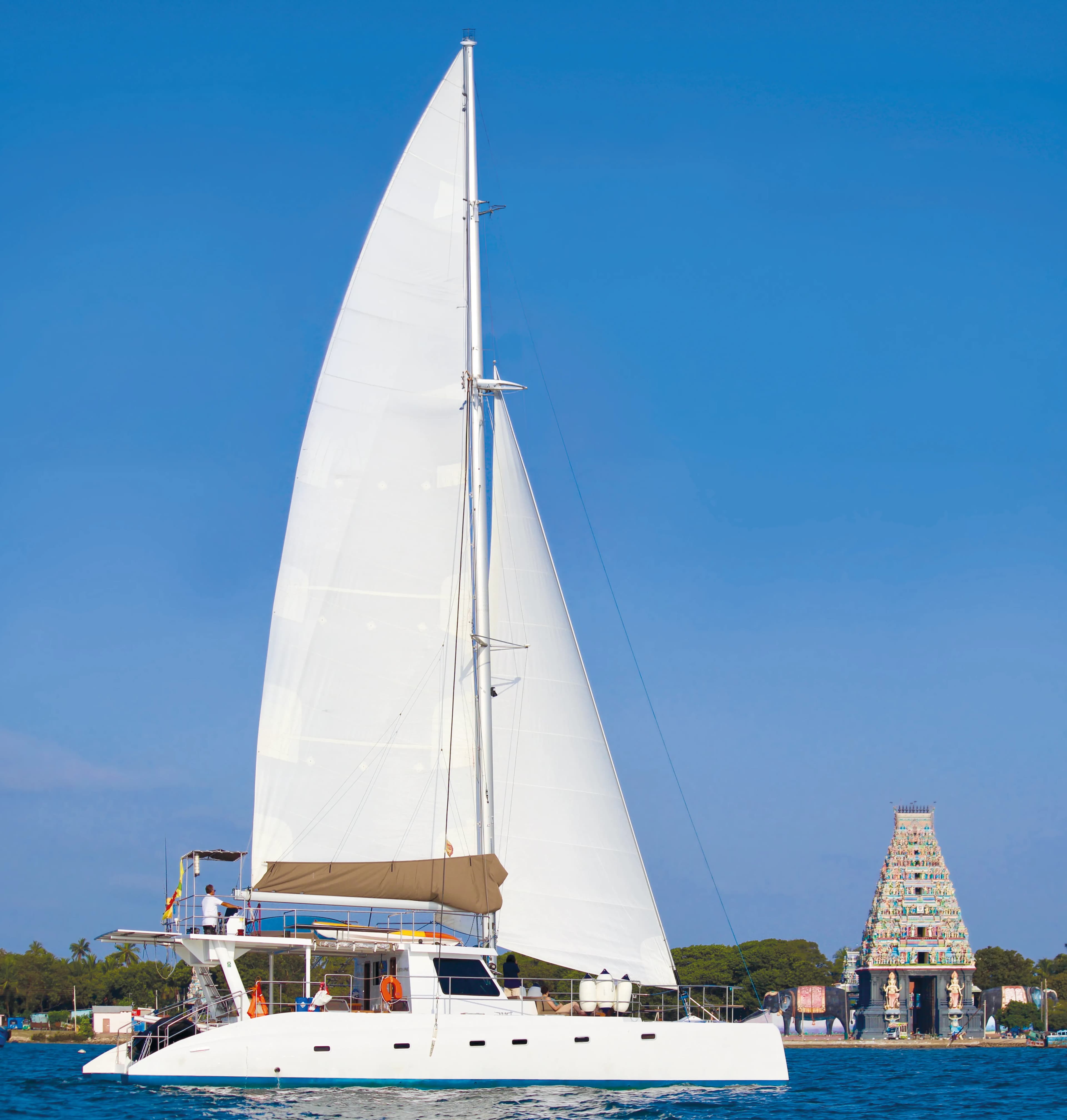 A Sail Lanka vessel on an open-ocean expedition passage