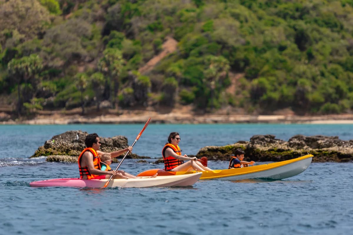 Catamaran sailing along the southern coast of Sri Lanka